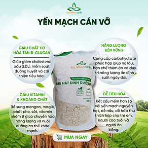 Yến mạch nguyên hạt Cán mỏng Sức Khỏe Xanh, hàng chính hãng nhập khẩu từ Úc/Chile, Túi 400g