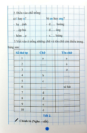 Sách Vở Thực Hành Chính Tả Lớp 3 Tập 1