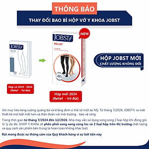 Vớ y khoa đùi Hỗ Trợ Điều Trị suy giãn tĩnh mạch chân JOBST Relief chuẩn áp lực 20-30mmHg - Da (tất y khoa)