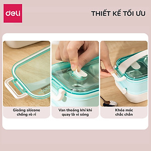 Hộp Cơm giữ nhiệt inox 304, hộp cơm văn phòng tiện dụng an toàn có thể sử dụng cho lò vi sóng