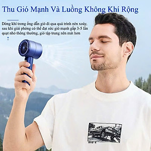 Quạt Tích Điện Mini Cầm Tay 638 – Màn Hình LED, 100 Tốc Độ Gió, Pin 4000mAh Siêu Mát - HÀNG CHÍNH HÃNG MINIIN