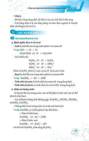 Sách Sổ Tay Học Nhanh Toàn Diện Kiến Thức Và Dạng Bài Hóa Học Lớp 10 - 11 - 12