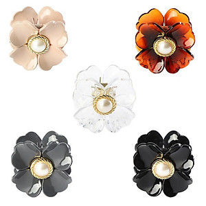 Kẹp Tóc Càng Cua Hoa Trà Hàn Quốc Cao Cấp