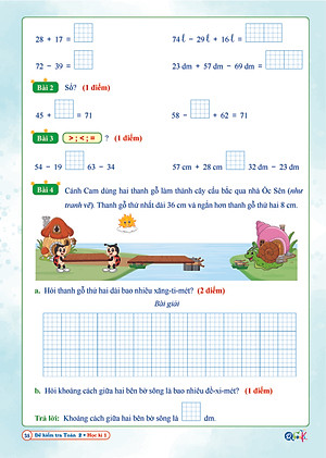Combo Bài Tập Tuần và Đề Kiểm Tra Toán, Tiếng Việt Lớp 2 - Chân Trời Sáng Tạo - Học kì 1