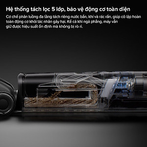 Máy Hút Bụi Lau Sàn Roborock F25 Ultra Khí Nóng Khử Khuẩn 22.000 Pa - Hàng Chính Hãng