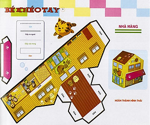 Sách Cắt Và Dán Hình 3D - Bé Khéo Tay - Giải Trí Phát Triển Trí Tuệ