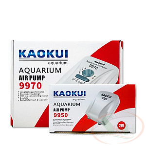 Máy sủi oxy tích điện Kaokui 9950, 9970 AC DC Air Pump sủi ắc quy 2 vòi bể cá tép thủy sinh