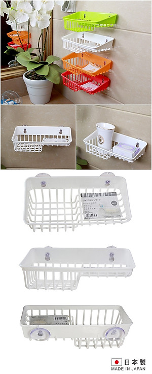 Kệ để miếng mút rửa bát 2 ngăn dạng lưới Inomata nội địa Nhật Bản