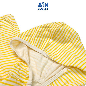 Áo khoác có nón bé gái họa tiết Kẻ Vàng thun da cá - AICDBGUGTNYD - AIN Closet