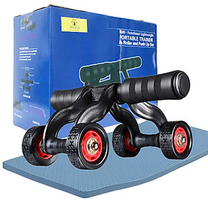 Con Lăn Tập Bụng 4 Bánh + Đệm Lót