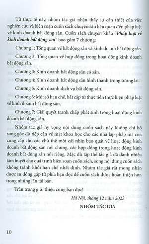 Pháp luật về kinh doanh bất động sản (Sách chuyên khảo)