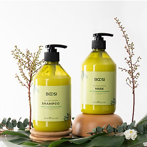 Cặp dầu  gội - mặt nạ tóc Bcosi phục hồi hư tổn chuyên sâu và bảo vệ da đầu 500ml