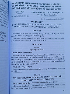 Sách Luật Đất Đai sửa đổi, bổ sung năm 2025 và Các Văn Bản Hướng Dẫn Thi Hành - V2661TP