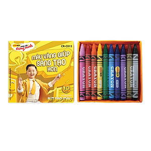 Bút sáp màu Thiên Long Colokit 10/12 màu tươi sáng tiêu chuẩn Châu Âu an toàn cho trẻ em tô màu, vẽ tranh CR-C015/CR-C016
