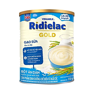 Combo 2 hộp BỘT ĂN DẶM 
RIDIELAC GOLD GẠO SỮA -
 HỘP THIẾC 350G