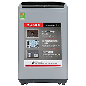 Máy giặt Sharp 7.5kg ES-Y75HV-S 5 chương trình giặt - Hàng chính hãng (Chỉ giao HCM)