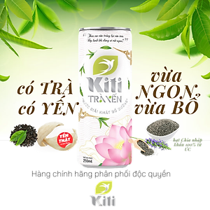 TRÀ YẾN KITI HƯƠNG SEN - "PHÚC LỘC" THÙNG 6 LON(250ml/lon)