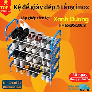 Kệ Để Giày Dép 05 Tầng Khung Inox, Giá Để Giày Inox 05 Tầng, Giày Dép, Kệ Để Đồ, Kệ Sách Loại Cao Cấp miDoctor