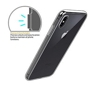Ốp lưng dẻo dành cho iPhone XS MAX Ultra Thin (mỏng 0.3mm, Trong suốt) - Hàng chính hãng