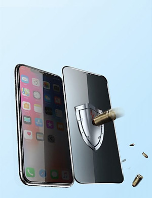 Kính cường lực dành cho iPhone Xs Max Full HD MIPOW KING BULL chống nhìn trộm - Hàng chính hãng