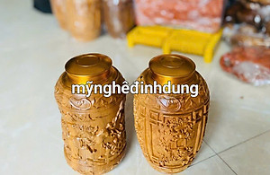 Hộp trà chè gỗ bách xanh lắp đồng cao cấp kt 20×11cm