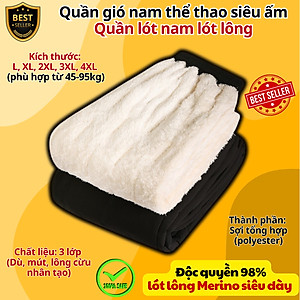 Quần gió lót lông QD2 ấm áp thời trang cho nam, Quần nỉ jogger lót lông QD1 sang trọng và dày dặn D Danido