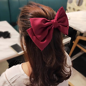 Kẹp tóc nơ lớn Hàn Quốc , cặp tóc nơ sau dễ thương KT13 chất liệu lụa mềm mại