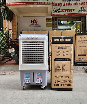 Quạt đá, quạt hơi nước, quạt điều  hoà 45L có bánh xe tặng kèm 2 hộp đá khô, Hàng chính hãng
