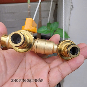 Vòi nước Faucet tăng áp bằng hợp kim vòi nước 2 đầu ra thông minh kèm 2 đầu nối ống