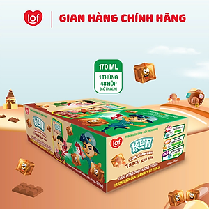 Thùng 48 hộp KUN Socola lúa mạch có thạch 170ml(có thẻ)