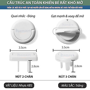 COMBO 5 Nút Bịt Ổ Điện Chống Giật An Toàn Cho Bé Có Quai Rút Đầu Nắp Che Bảo Vệ Ổ Cắm Tiện Lợi