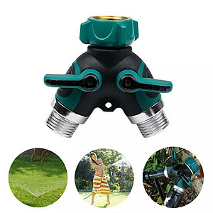 Van chia nước chia 2 chữ Y 2 đầu ra, 2 khóa van độc lập, phi 27mm ¾, đầu nối ống nước chia 2