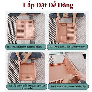 Kệ Xếp Chia Ngăn Kéo Tủ Quần Áo KUNBE Đựng Đồ Đa Năng Gấp Gọn Thông Minh