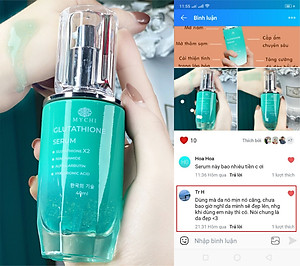 Kem face Mychi và serum cấy trắng lá vàng 24k Mychi