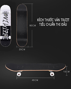 Ván Trượt Thể Thao Mặt Nhám Kích Thước 80cm Chịu Lực 120kg Đại Nam Sport  + Kèm Túi Đựng Ván (Chọn Màu)