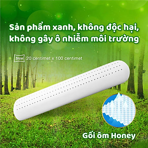 Gối Ôm Cao Su Kim Cương Honey KCGO20100 (20 x 100 cm) - Trắng
