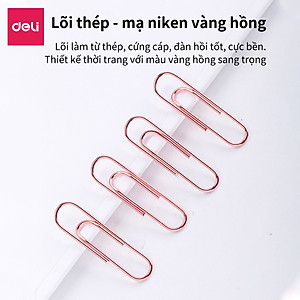 Ghim Vòng Deli - Mạ Vàng Hồng - 160 Chiếc /1 Hộp - 78510