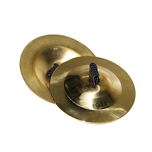 2 Pairs (4pcs) Gold Finger Cymbals Zills Belly Dance Dancer