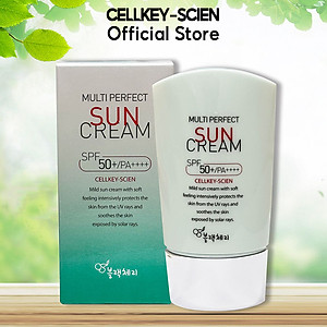 Kem Chống Nắng Tế Bào Gốc Kiềm Dầu Chống Nhăn Dưỡng Ẩm Trắng Da Cellkey-Scien Multi Perfect Sun Cream SPF50+PA++++ (50ml)