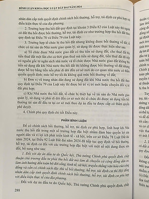 Bình luận khoa học Luật Đất đai năm 2024