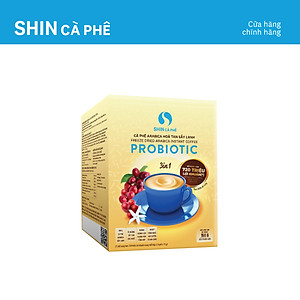 Cà phê hòa tan Arabica sấy lạnh Probiotics 3 in 1 - SHIN Cà Phê - Hộp 10 gói