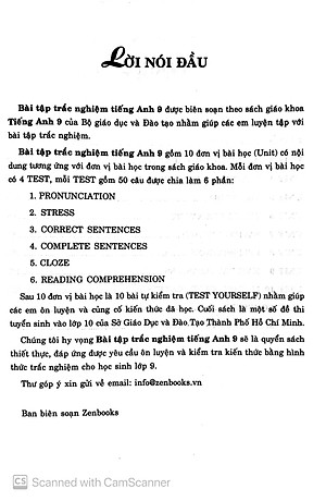 Sách Bài Tập Trắc Nghiệm Tiếng Anh 9 (Không Đáp Án)