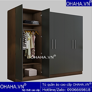 TỦ QUẦN ÁO GỖ CÔNG NGHIỆP HIỆN ĐẠI 6 CÁNH OHAHA - HĐ010