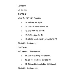Sách - Viết cho PR dành cho những người làm truyền thông chuyên nghiệp
