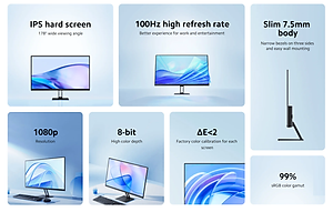 Màn hình máy tính Xiaomi 27inch Tấm nền IPS 1080P Chuẩn Vesa A27i - Hàng chính hãng