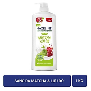 Sữa tắm Hazeline Dưỡng Thể Trắng Sáng & Mịn Da Từ Thiên Nhiên Matcha Lựu Đỏ 1kg