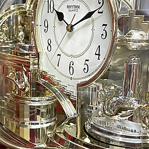 Đồng hồ để bàn Nhật Bản Rhythm 4SG738WR18-  Kt 32.4 x 22.7 x 12.5cm, 1.65kg