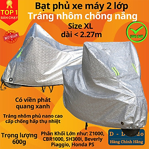 Bạt Phủ Áo Trùm Xe Máy Vải Dù Che Mưa Nắng Thời Tiết Khắc Nghiệt Loại Lớn Cho Dòng Xe Tay Ga - Xe Số Thông Dụng