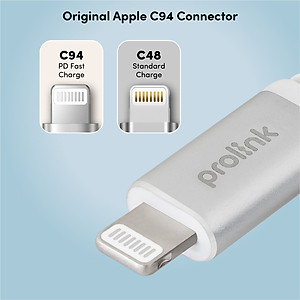 Dây sạc type C to L PROLiNK GCL_30_01 dài 1M, Sạc siêu nhanh 30W, Dành cho iPhone, iPad (MFi) - Hàng chính hãng