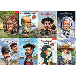 Bộ Sách Giúp Trẻ Hiểu Biết Về Những Người Thay Đổi Thế Giới ( Isaac Newton + Charles Darwin + Charlie Chaplin + Neil Armstrong + Anh em nhà Wright + Ferdinand Magenllan + Anne Frank + Claude Monet ) (Tặng Notebook tự thiết kế)